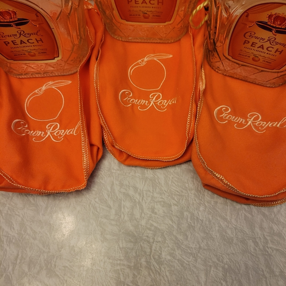 5 Peach Crown Royal sets (empty) - Picture 8 of 8